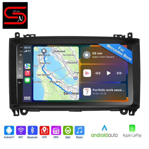 Mercedes Benz W169 W245 B160 B170 B180 B200 W639 Vito Viano W906 Sprinter Android Auto Radio GPS WiFi Bluetooth