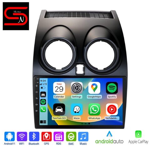 Nissan Qashqai J10 2006-2016  Android Auto Radio GPS WiFi Bluetooth Carplay Android Auto