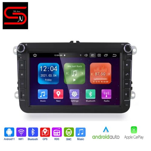 VW Golf 5/6 T5 Touran Polo Sharan Passat Tiguan Seat Radio Navigation System WiFi Bluetooth 4G Carplay Android Auto