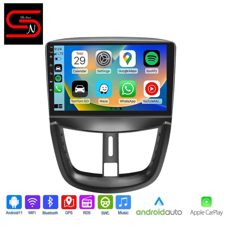 Peugeot 207 2006-2015 Android Auto Radio GPS WiFi Bluetooth Carplay Android Auto