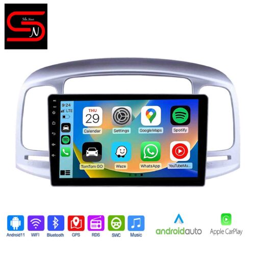 Hyundai Accent 3 2006 - 2011 Android Auto Radio GPS Wi-Fi Bluetooth Carplay Android Auto