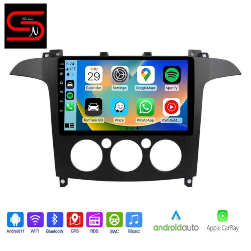 Ford S-Max 2007-2008 Android Auto Radio GPS Wi-Fi Bluetooth Carplay Android Auto