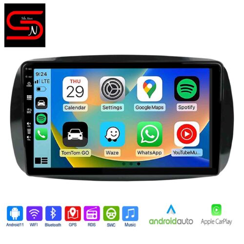 Benz Smart 453 Fortwo 2014-2020 Android Auto Radio GPS Wi-Fi Bluetooth Carplay Android Auto